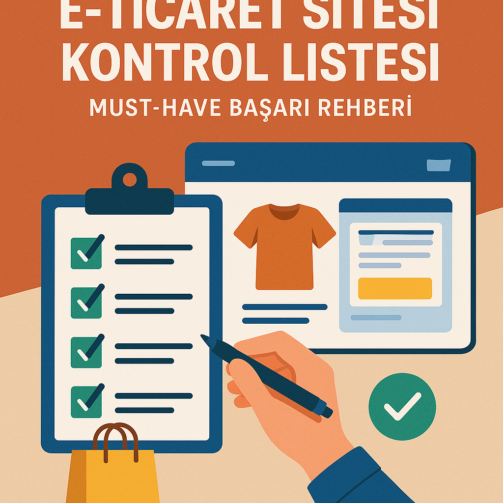 Generate a high-quality, relevant image prompt for an article about: E-Ticaret Sitesi Kontrol Listes