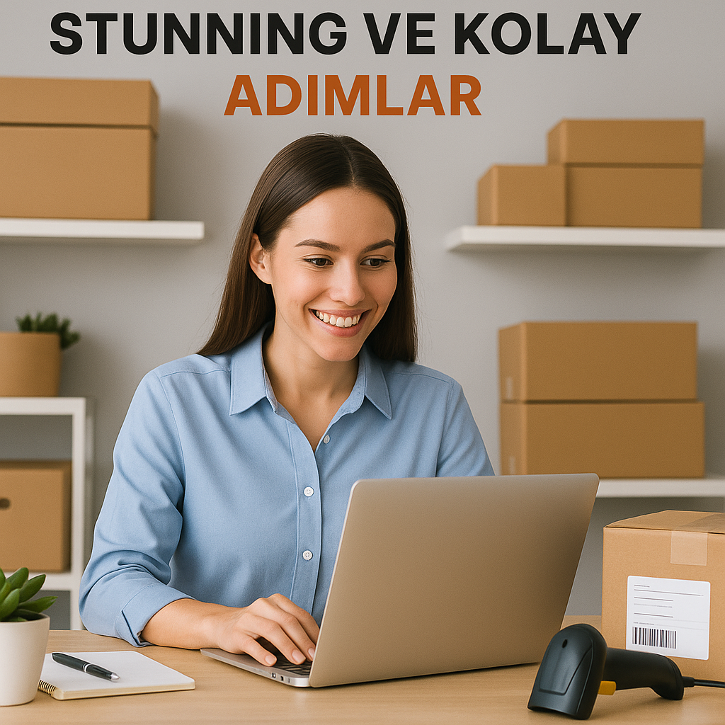 Generate a high-quality, relevant image prompt for an article about: Günlük E-Ticaret Operasyonu: