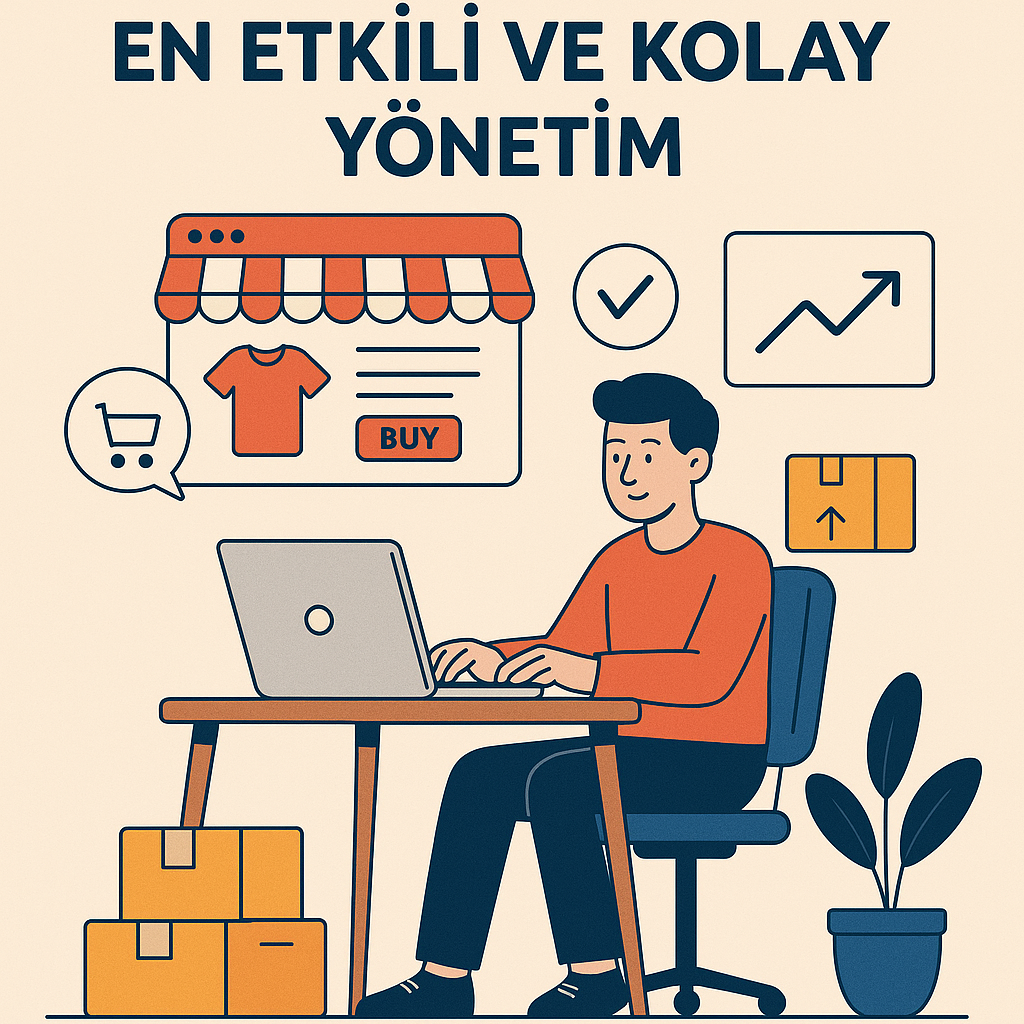 Generate a high-quality, relevant image prompt for an article about: Tek Kişilik E-Ticaret Operasyo