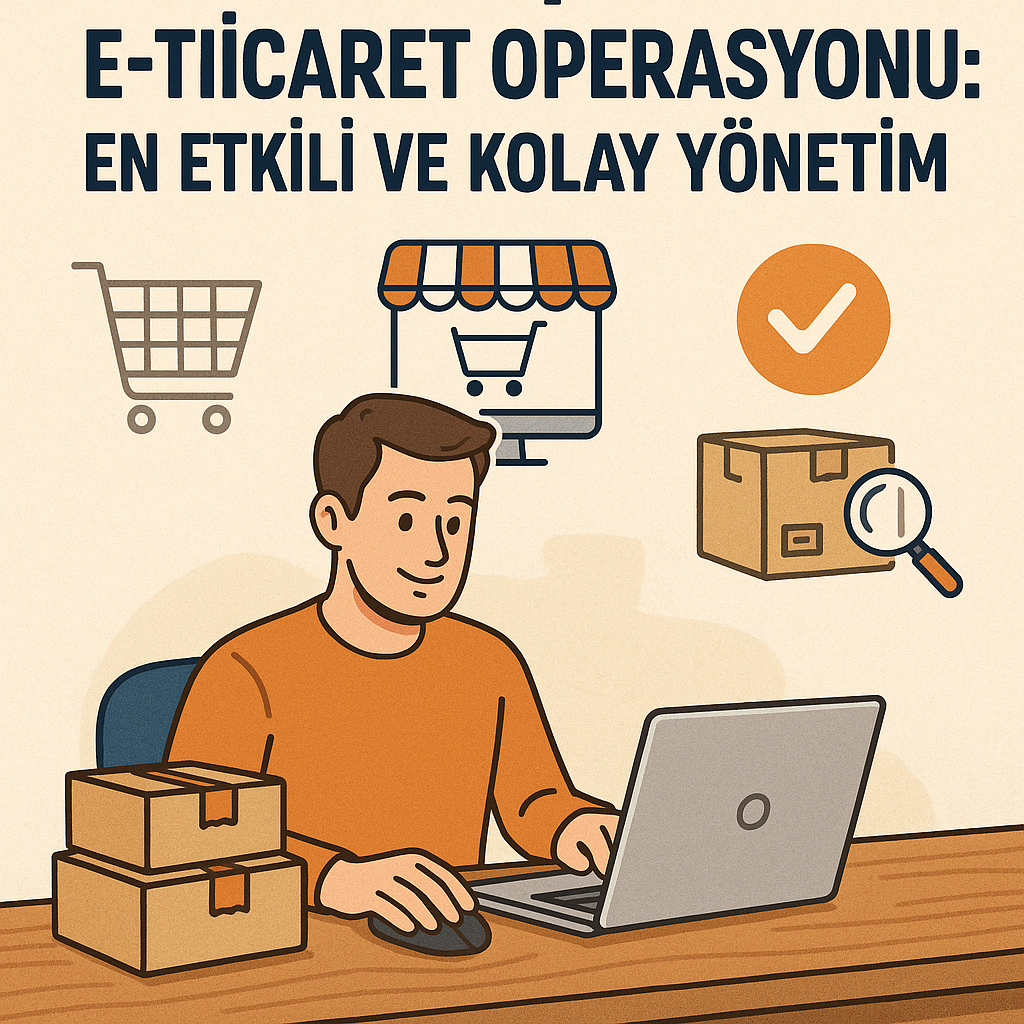 Generate a high-quality, relevant image prompt for an article about: Tek Kişilik E-Ticaret Operasyo